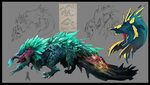 ArtStation - Crystal Bandersnatch Dragon Concepts